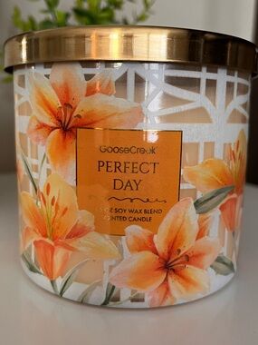 NWT Goose Creek 3 Wick Candle Perfect Day Scent 14.5 Oz